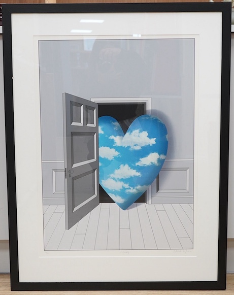 Patrick Hughes (b.1939), colour screen print, ‘Cloudy’, limited edition 106/130, signed in pencil, 75 x 53cm. Condition - good